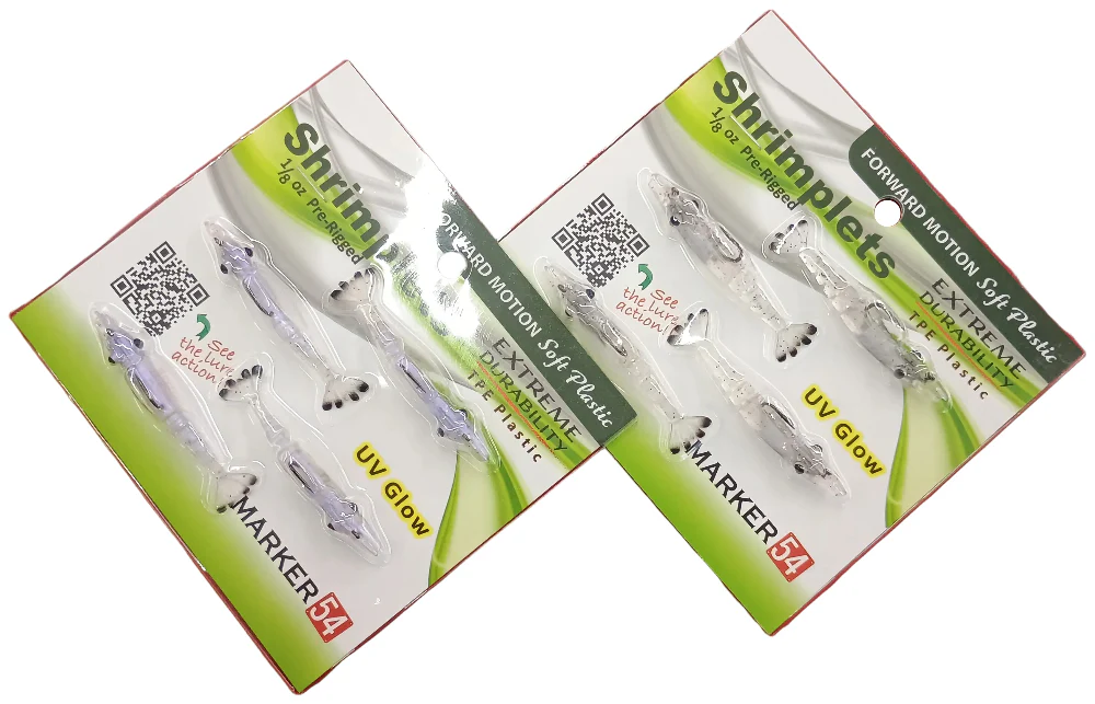 Marker 54 Shrimplets Soft Lure + Hook Rig - 4 pc.