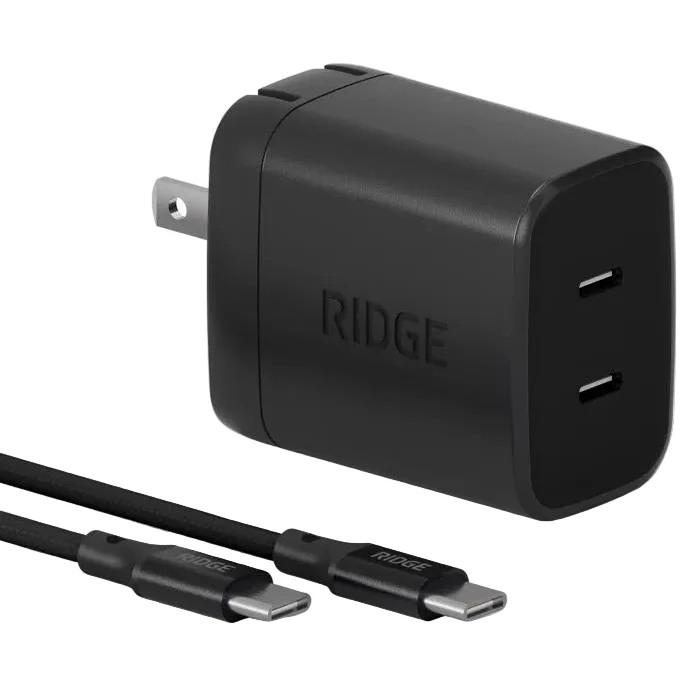 Ridge 2-Port 45W Gallium Nitride USB Power Adapter - Image 3