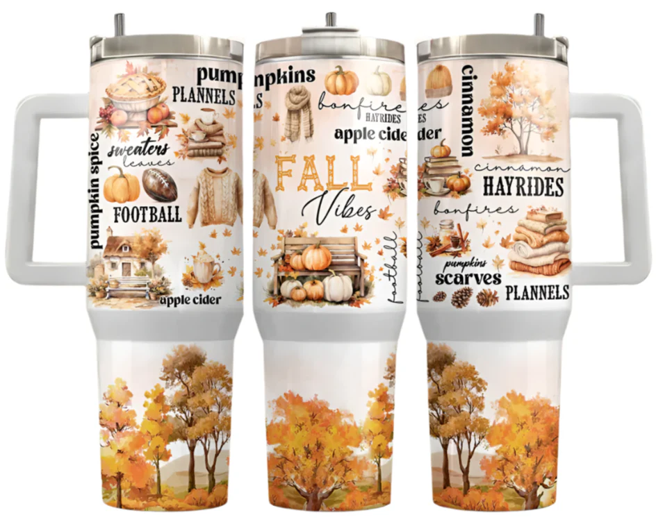 JAC Insulated Stainless Steel Tumbler (Fall/Halloween) - 40 oz.