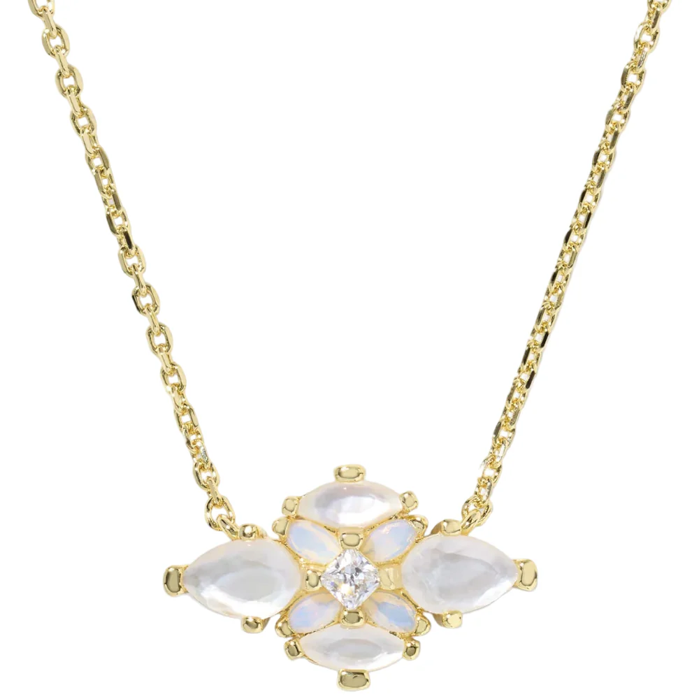 Kendra Scott Abbie Gold Crystal Short Pendant Necklace