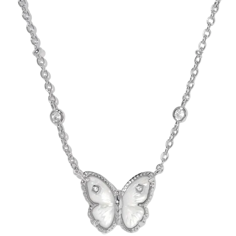 Kendra Scott Cailey Silver Butterfly Pendant Necklace