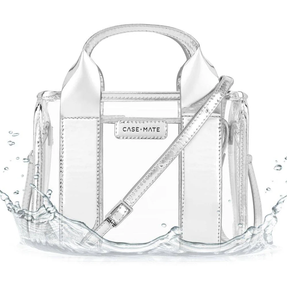 Case-Mate Waterproof Clear Crossbody Stadium Bag - 8" x 6" x 2.75"