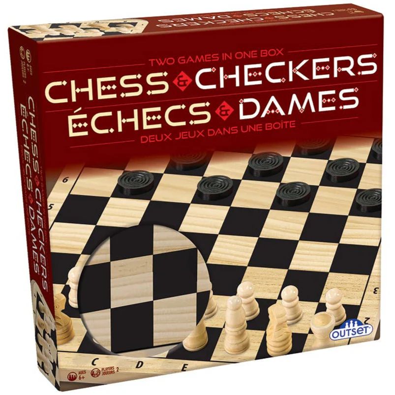 Outset Classic Chess & Checkers Game Set