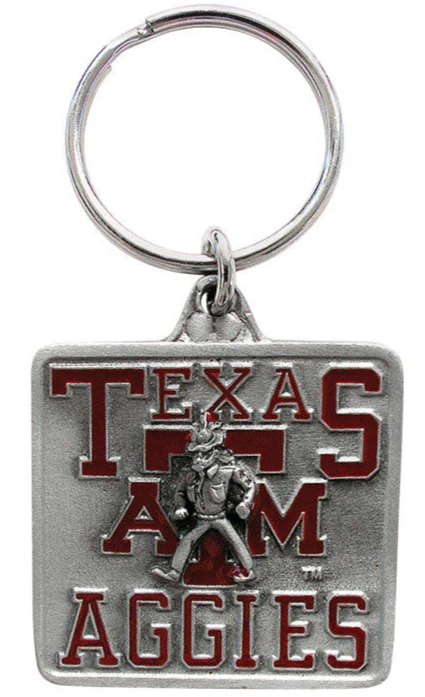 Texas A&M Tempered Steel Split Ring Keychain