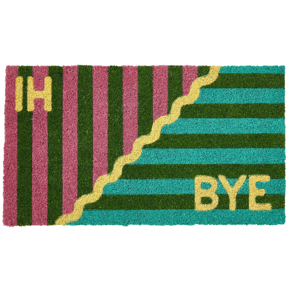TAG Cabana Stripe "Hi / Bye" Coir Mat - 17" x 30"