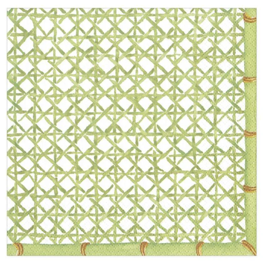 Caspari Green Trellis Paper Napkins