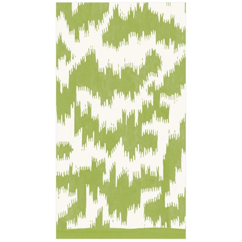 Caspari Modern Moiré Paper Napkins (Green) - Image 2