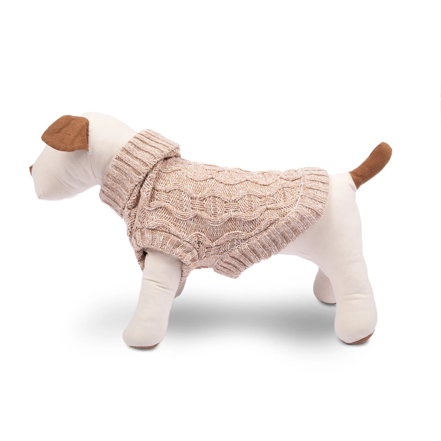 Harry Barker Cuddly Cable Pink Dog Sweater