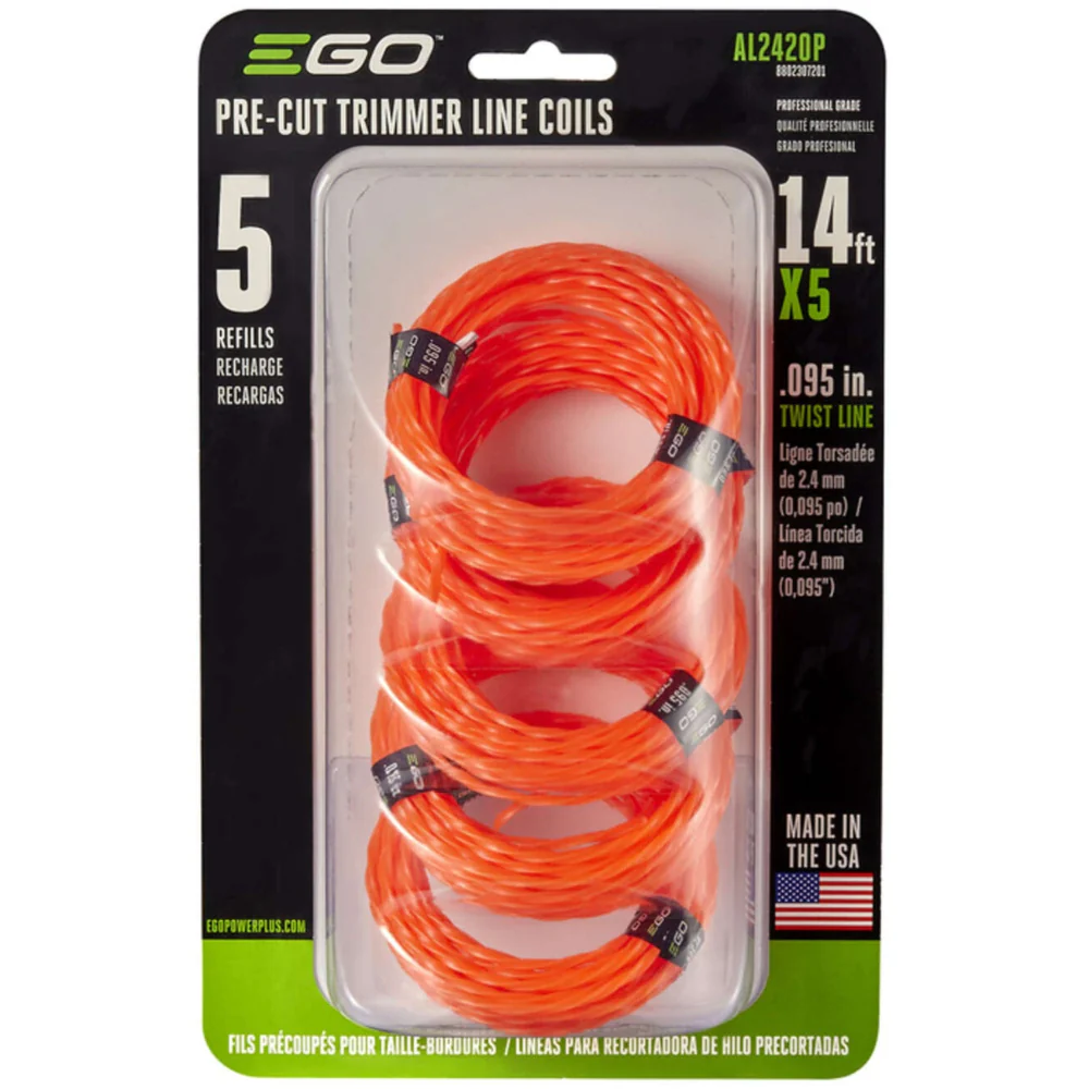 EGO 0.095" Premium Trimmer Line Mini Rolls - 14' ea. / 5 pc.