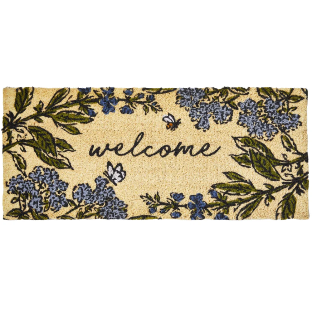 "Welcome" Sage Estate Coir Mat - 17" x 40"
