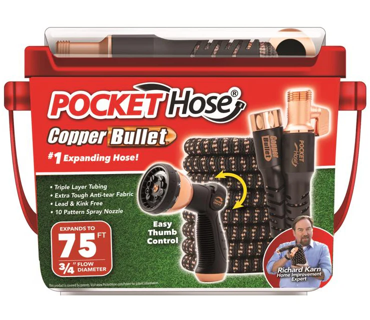Pocket Hose Copper Bullet 3/4" Expandable Garden Hose - Image 2