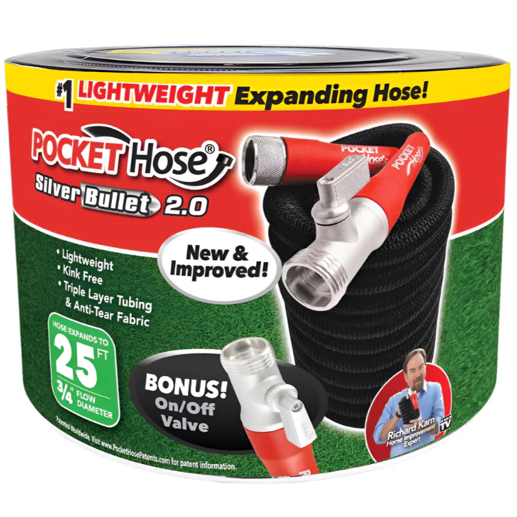 Pocket Hose Silver Bullet 2.0 3/4" Expandable Garden Hose - Image 2