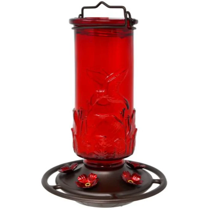 Backyard Essentials Ruby Glass Hummingbird Feeders