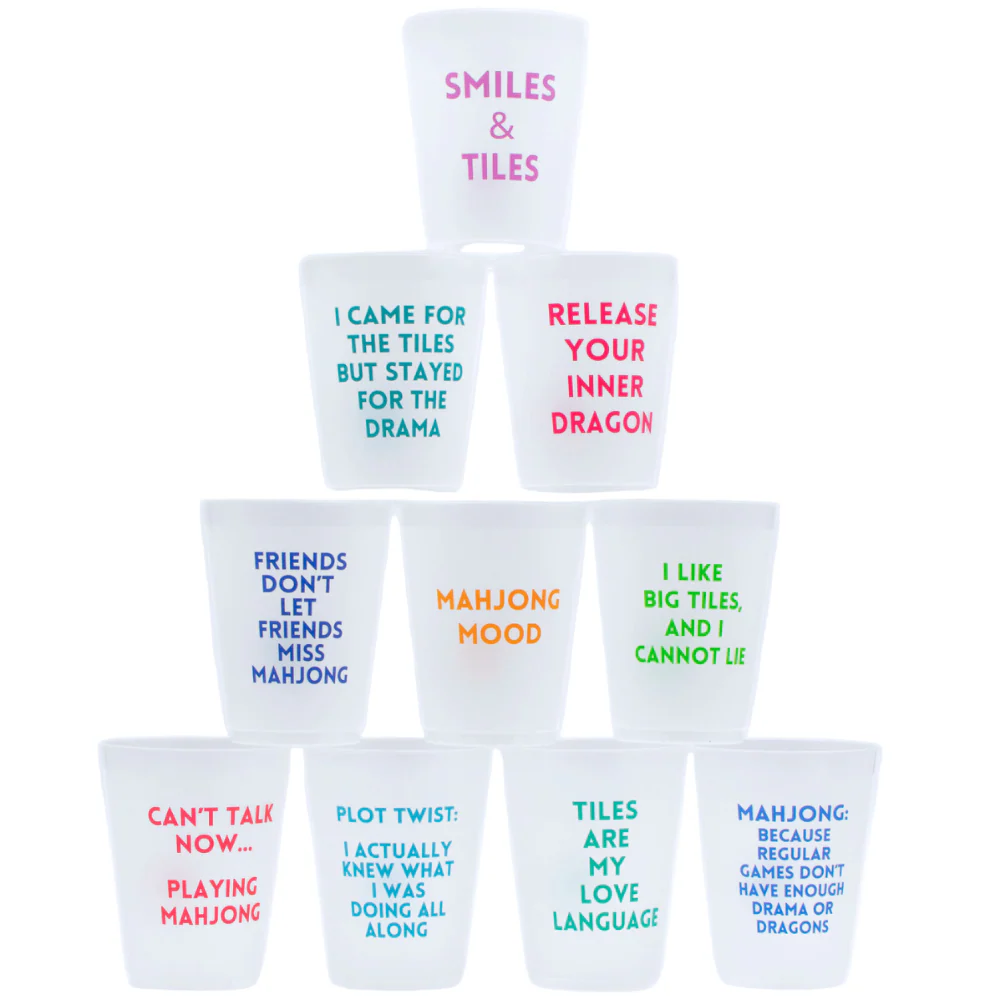 My Fair Mahjong Frosted Plastic Cups - 10 pc.