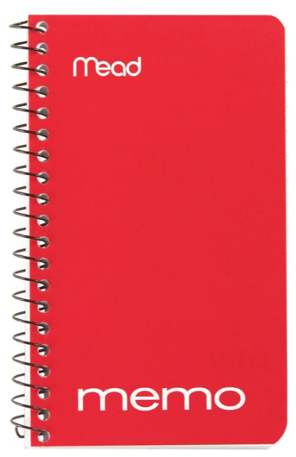 Mead Spiral-Bound Memo Book - 60 pg.