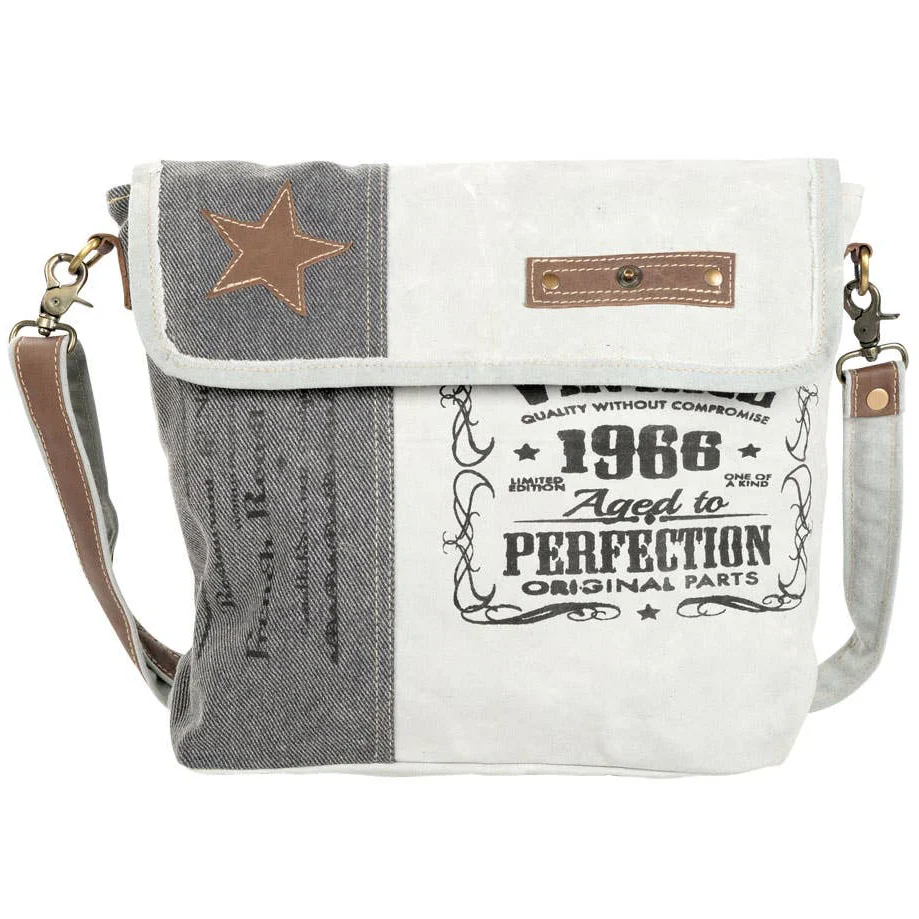 Clea Ray Canvas "Aged to Perfection" Messenger Bag