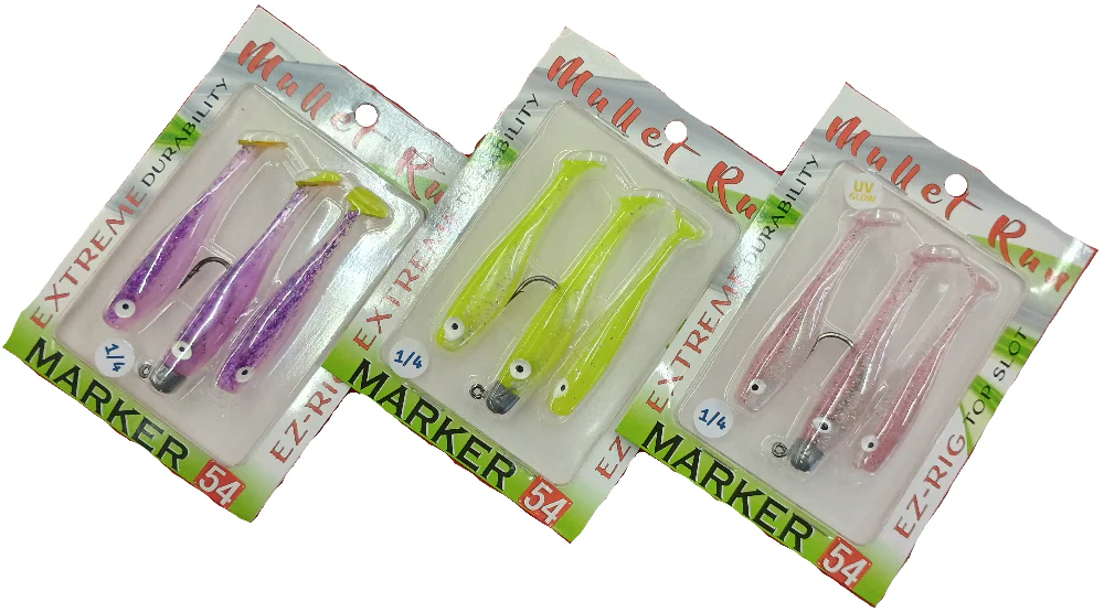 Marker 54 Mullet Run Soft Lure + Hook Rig - 3 pc.