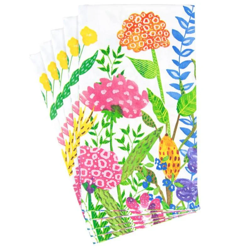 Caspari Cottage Floral Paper Napkins - Image 2