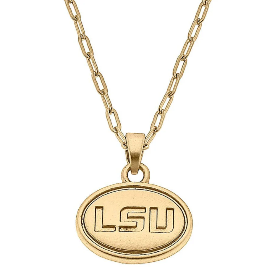 Canvas Style Gold-Plated TCU School Logo Necklace