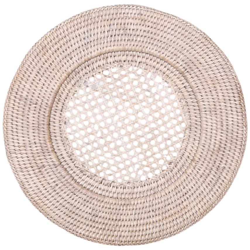 Natural Rattan Hand-Woven Plate Charger - 12.5" - Image 2