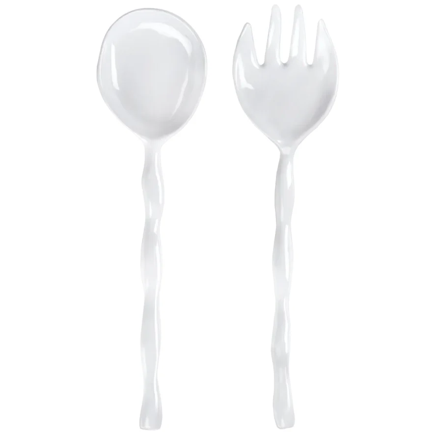 Q Squared Melamine Ruffle Salad Servers - 2 pc.