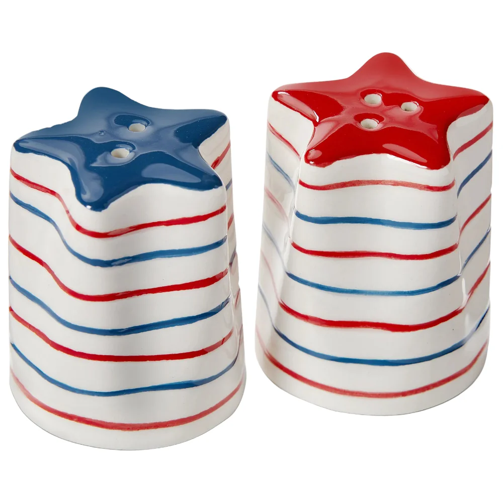 TAG Glazed Stoneware Summertime Salt & Pepper Shakers - 2 pc. - Image 5