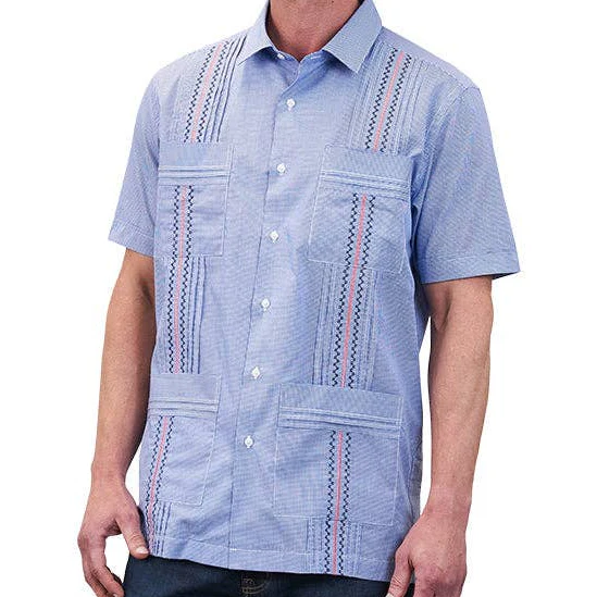 San Cristobal Wrinkle-Free Cotton Guayabera Shirts - Image 3
