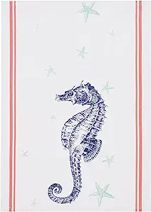 Seahorse & Sea Star Kitchen Towel - 18" x 25"