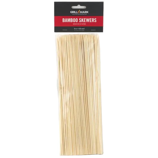 Grill Mark 10" Natural Bamboo Skewers - 100 pc.