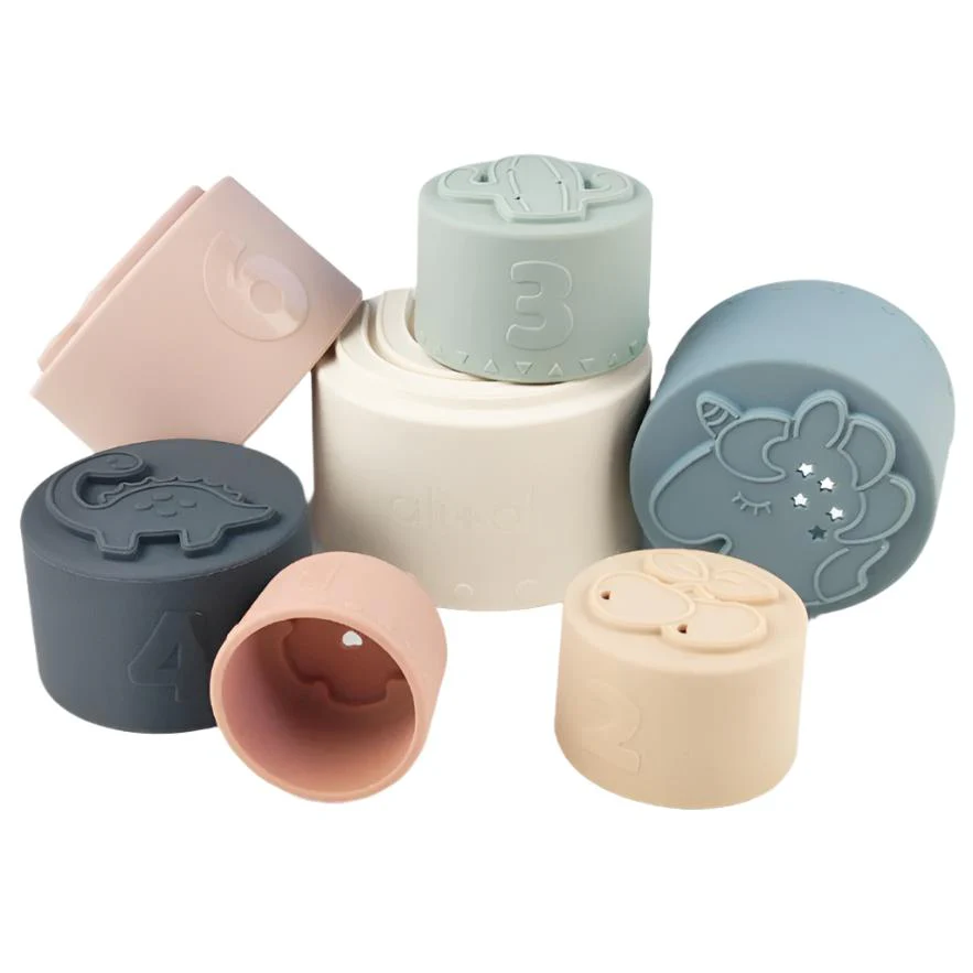 Ali + Oli Large Silicone Stacking & Learning Cups - 7 pc.