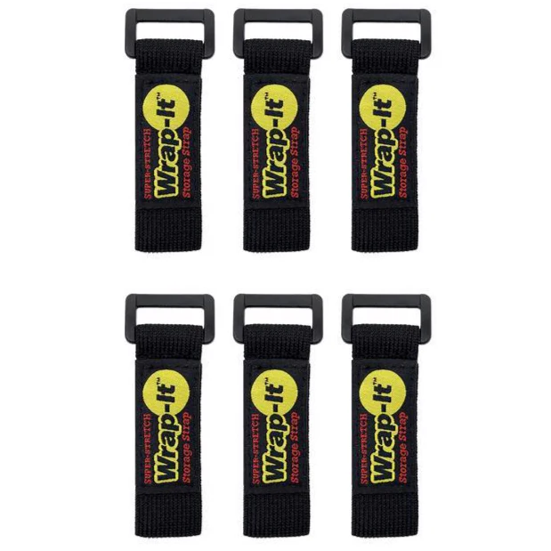 Wrap-It Super Stretch 6" Cable Management Straps - 6 pc.