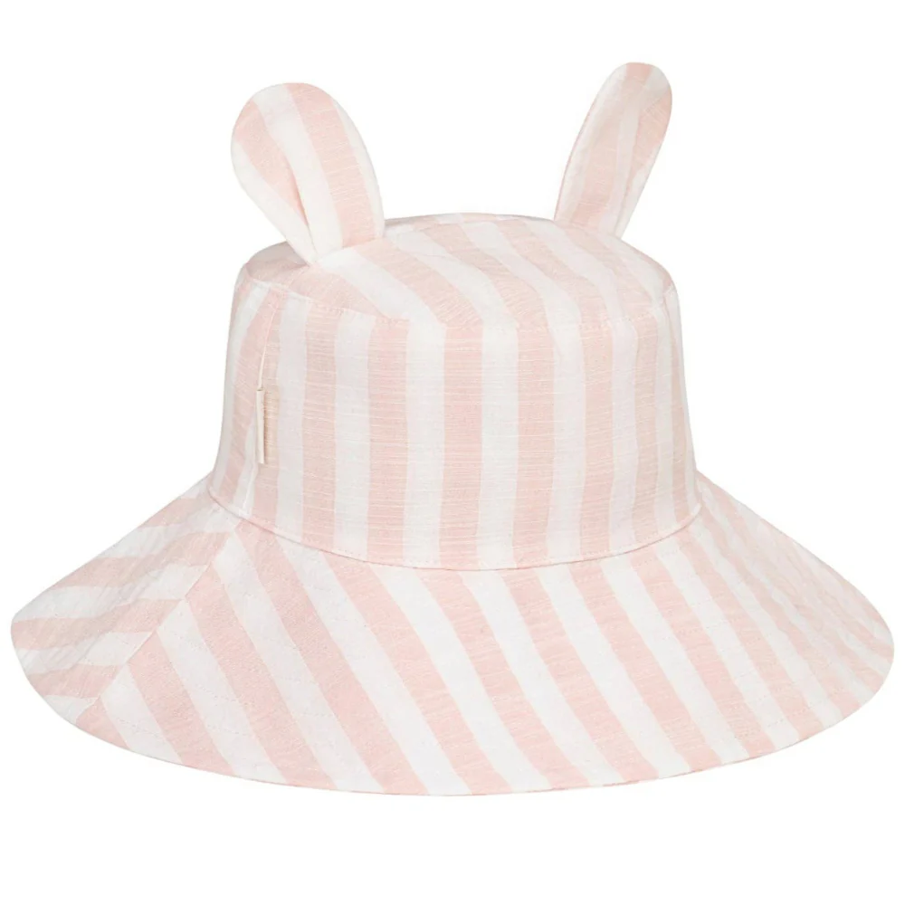 Rockahula Kids Striped Pink Bunny Ear Bucket Hat