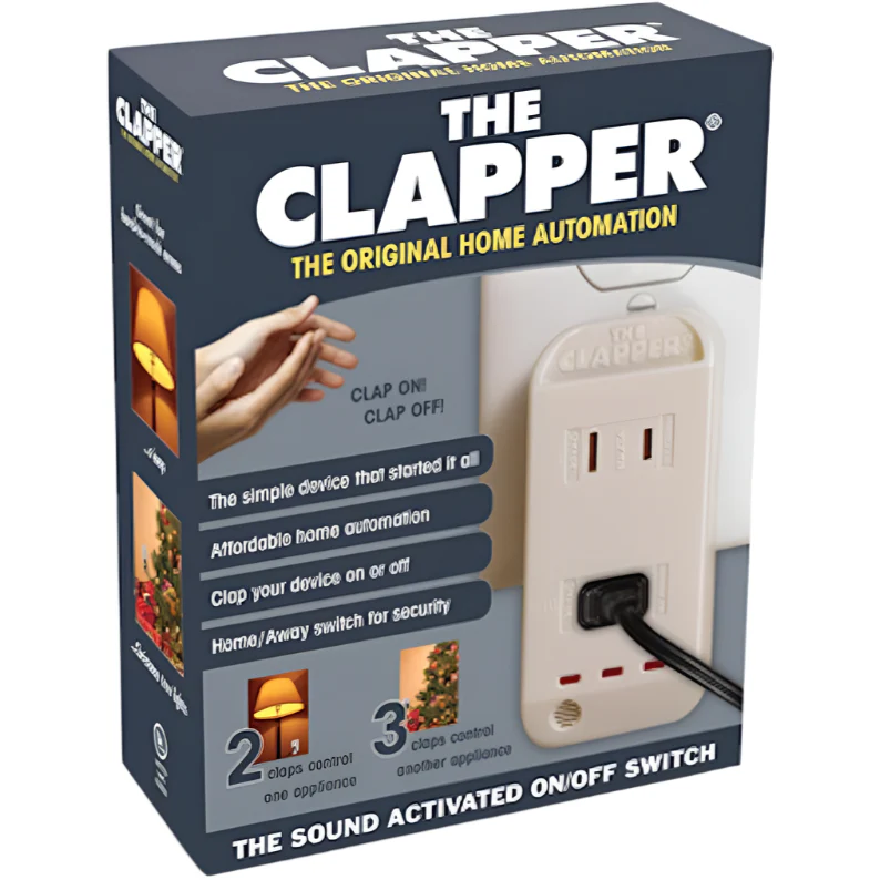 The Clapper Single-Pole Sound Activated Outlet Switch (White)