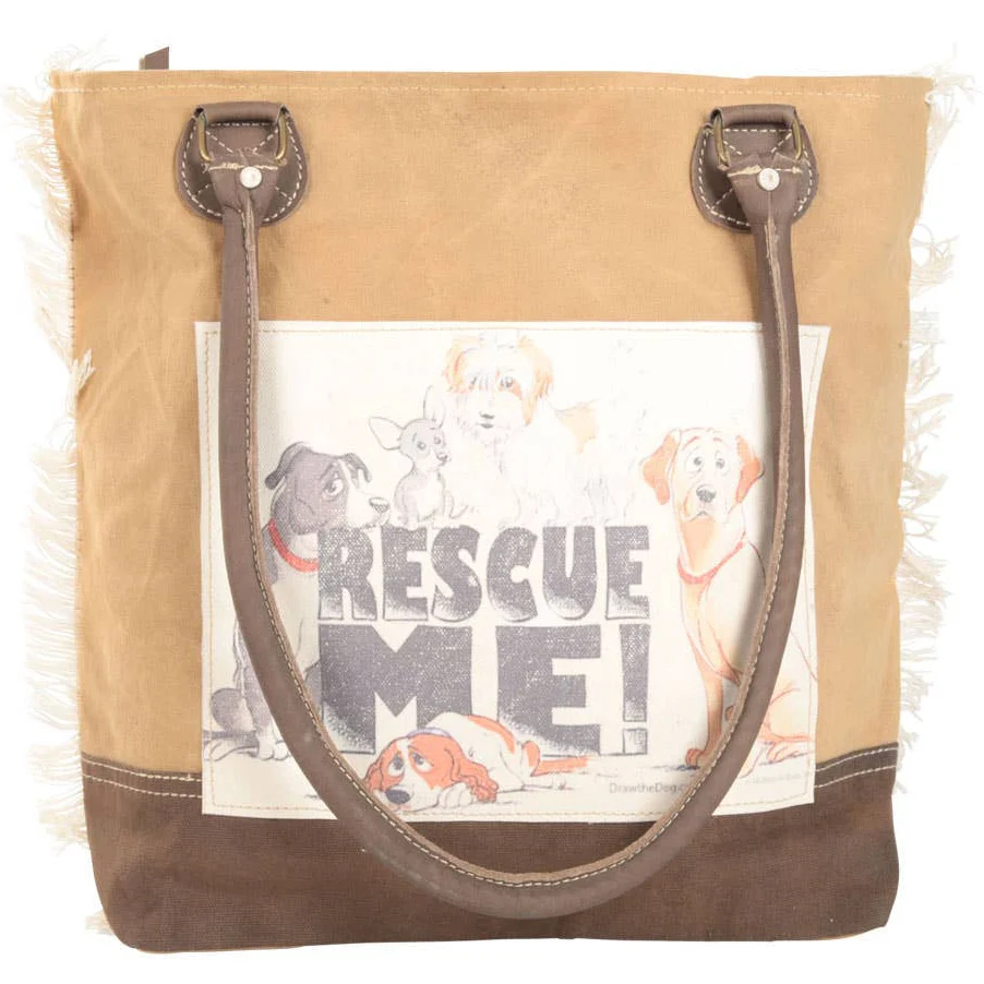 Clea Ray Canvas "Rescue Me" Tote