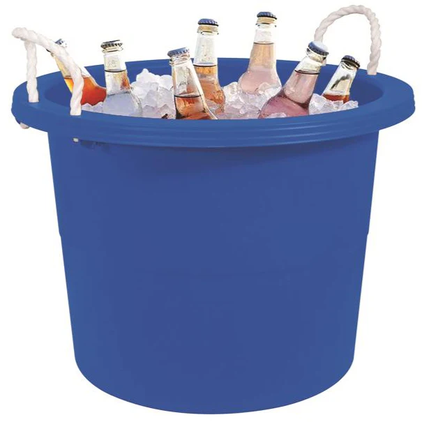 Gracious Living Round Party Tote (Blue) - 17.8 gal.