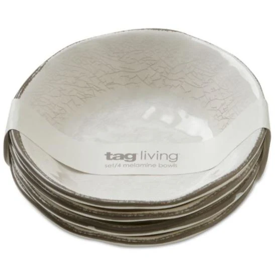 Ivory Veranda Melamine Bowls - 4 pc.
