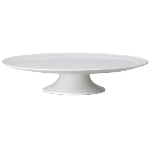 Whiteware Pedestal Cake Plate - 14"
